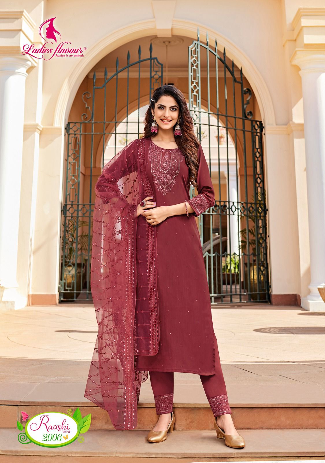  Ladies Flavour Raashi 2 Wholesale Readymade Slawar Suits